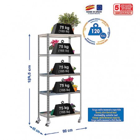 SIMONGARDEN CLICK MOB. 5/400 GRIS/GALVA