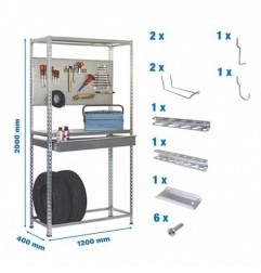 PACK SIMONRACING BOX MEGAPL 3/400 GALVA+ 9ACCS