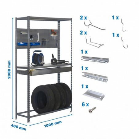 PACK SIMONRACING BOX PLUS 3/400 GRIS+ 9ACCS