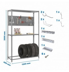 PACK SIMONRACING MEGAPLUS 3/400 GRIS+ 9ACCS