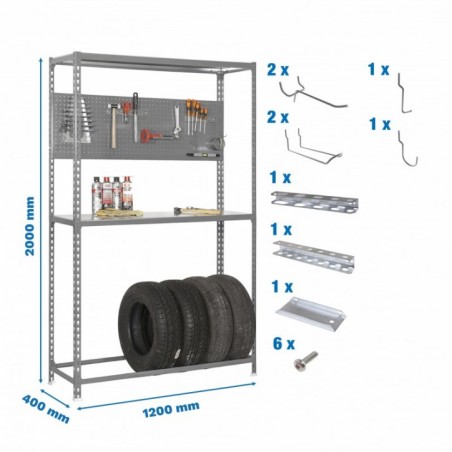 PACK SIMONRACING MEGAPLUS 3/400 GRIS+ 9ACCS