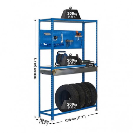 SIMONRACING BOX MEGAPLUS 3/400 AZUL/GALVA