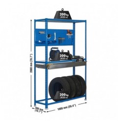 SIMONRACING BOX PLUS 3/400 AZUL/GALVA