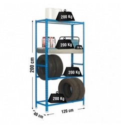 SIMONGARAGE BOX MEGAPLUS 4/400 AZUL/GALVA