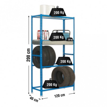 SIMONGARAGE BOX MEGAPLUS 4/400 AZUL/GALVA