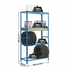 SIMONGARAGE BOX PLUS 4/400 AZUL/GALVA
