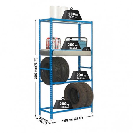 SIMONGARAGE BOX PLUS 4/400 AZUL/GALVA
