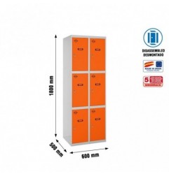 SIMONLOCKER DESM. 3 PUERTAS 2/6 300 (600) GR/NA