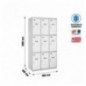 SIMONLOCKER DESM. 3 PUERTAS 3/9 300 (900) GR/BL