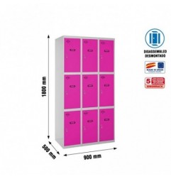 SIMONLOCKER DESM. 3 PUERTAS 3/9 300 (900) GR/RS
