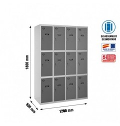 SIMONLOCKER DESM. 3 PUERTAS 4/12 300 (1200) GR/AN