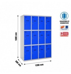 SIMONLOCKER DESM. 3 PUERTAS 4/12 300 (1200) GR/AZ