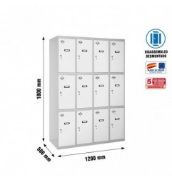 SIMONLOCKER DESM. 3 PUERTAS 4/12 300 (1200) GR/B