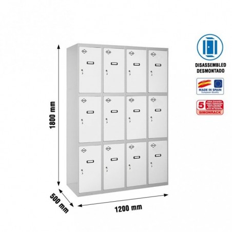 SIMONLOCKER DESM. 3 PUERTAS 4/12 300 (1200) GR/B