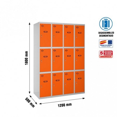 SIMONLOCKER DESM. 3 PUERTAS 4/12 300 (1200) GR/NA