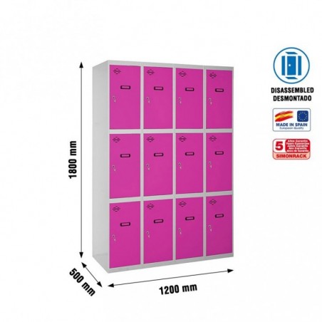 SIMONLOCKER DESM. 3 PUERTAS 4/12 300 (1200) GR/RS