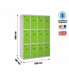 SIMONLOCKER DESM. 3 PUERTAS 4/12 300 (1200) GR/VE
