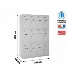 SIMONLOCKER DESM. 3 PUERTAS 4/12 300 (1200) GRI