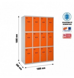 SIMONLOCKER DESM. 3 PUERTAS 4/12 400 (1600) GR/NA