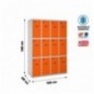 SIMONLOCKER DESM. 3 PUERTAS 4/12 400 (1600) GR/NA