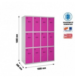 SIMONLOCKER DESM. 3 PUERTAS 4/12 400 (1600) GR/RS