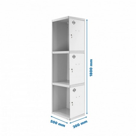 SIMONLOCKER PROF.DISM.3 PUERTA 1/3 300 ADI GR/BL