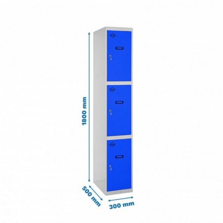 SIMONLOCKER PROF.DISM.3 PUERTA 1/3 300 IN GR/AZ