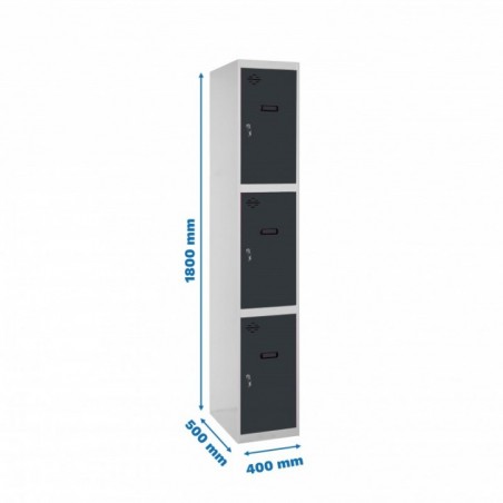 SIMONLOCKER PROF.DISM.3 PUERTA 1/3 400 IN GR/AN