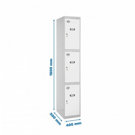 SIMONLOCKER PROF.DISM.3 PUERTA 1/3 400 IN GR/BL