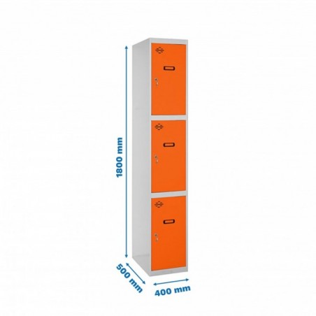 SIMONLOCKER PROF.DISM.3 PUERTA 1/3 400 IN GR/NA