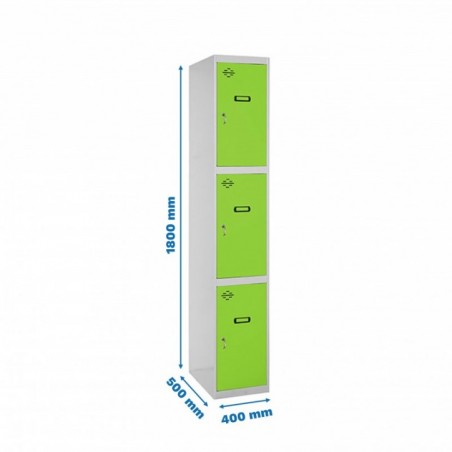 SIMONLOCKER PROF.DISM.3 PUERTA 1/3 400 IN GR/VE