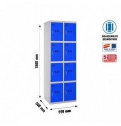 SIMONLOCKER DESM. 4 PUERTAS 2/8 300 (600) GR/AZ