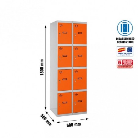 SIMONLOCKER DESM. 4 PUERTAS 2/8 300 (600) GR/NA