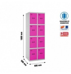 SIMONLOCKER DESM. 4 PUERTAS 2/8 300 (600) GR/RO