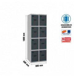 SIMONLOCKER DESM. 4 PUERTAS 2/8 400 (800) GR/AN