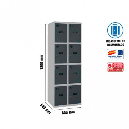 SIMONLOCKER DESM. 4 PUERTAS 2/8 400 (800) GR/AN