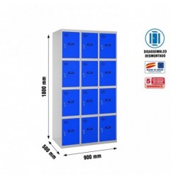 SIMONLOCKER DESM. 4 PUERTAS 3/12 300 (900) GR/AZ