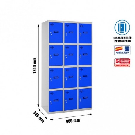 SIMONLOCKER DESM. 4 PUERTAS 3/12 300 (900) GR/AZ