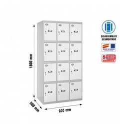 SIMONLOCKER DESM. 4 PUERTAS 3/12 300 (900) GR/BL