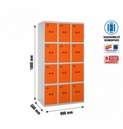SIMONLOCKER DESM. 4 PUERTAS 3/12 300 (900) GR/NA