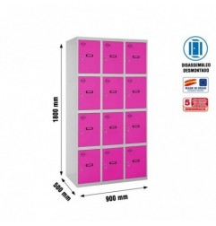 SIMONLOCKER DESM. 4 PUERTAS 3/12 300 (900) GR/RO