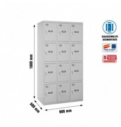 SIMONLOCKER DESM. 4 PUERTAS 3/12 300 (900) GRIS