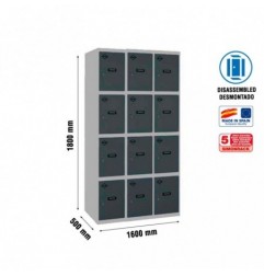 SIMONLOCKER DESM. 4 PUERTAS 3/12 400 (1200) GR/AN