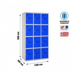 SIMONLOCKER DESM. 4 PUERTAS 3/12 400 (1200) GR/AZ
