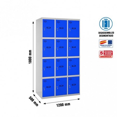 SIMONLOCKER DESM. 4 PUERTAS 3/12 400 (1200) GR/AZ