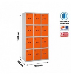 SIMONLOCKER DESM. 4 PUERTAS 3/12 400 (1200) GR/NA