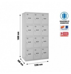 SIMONLOCKER DESM. 4 PUERTAS 3/12 400 (1200) GRI