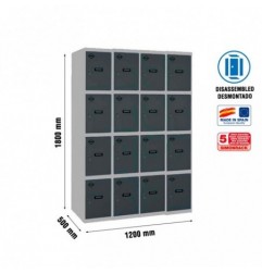 SIMONLOCKER DESM. 4 PUERTAS 4/16 300 (1200) GR/AN