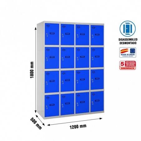 SIMONLOCKER DESM. 4 PUERTAS 4/16 300 (1200) GR/AZ