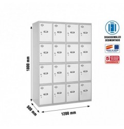 SIMONLOCKER DESM. 4 PUERTAS 4/16 300 (1200) GR/BL